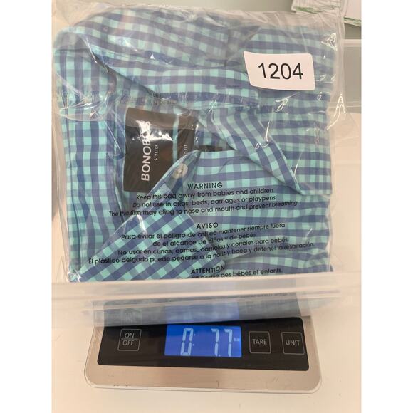 Bonobos Gingham Stretch Tailored Fit Button Down Shirt Preppy Size Mens 16 X 34 - Picture 6 of 6